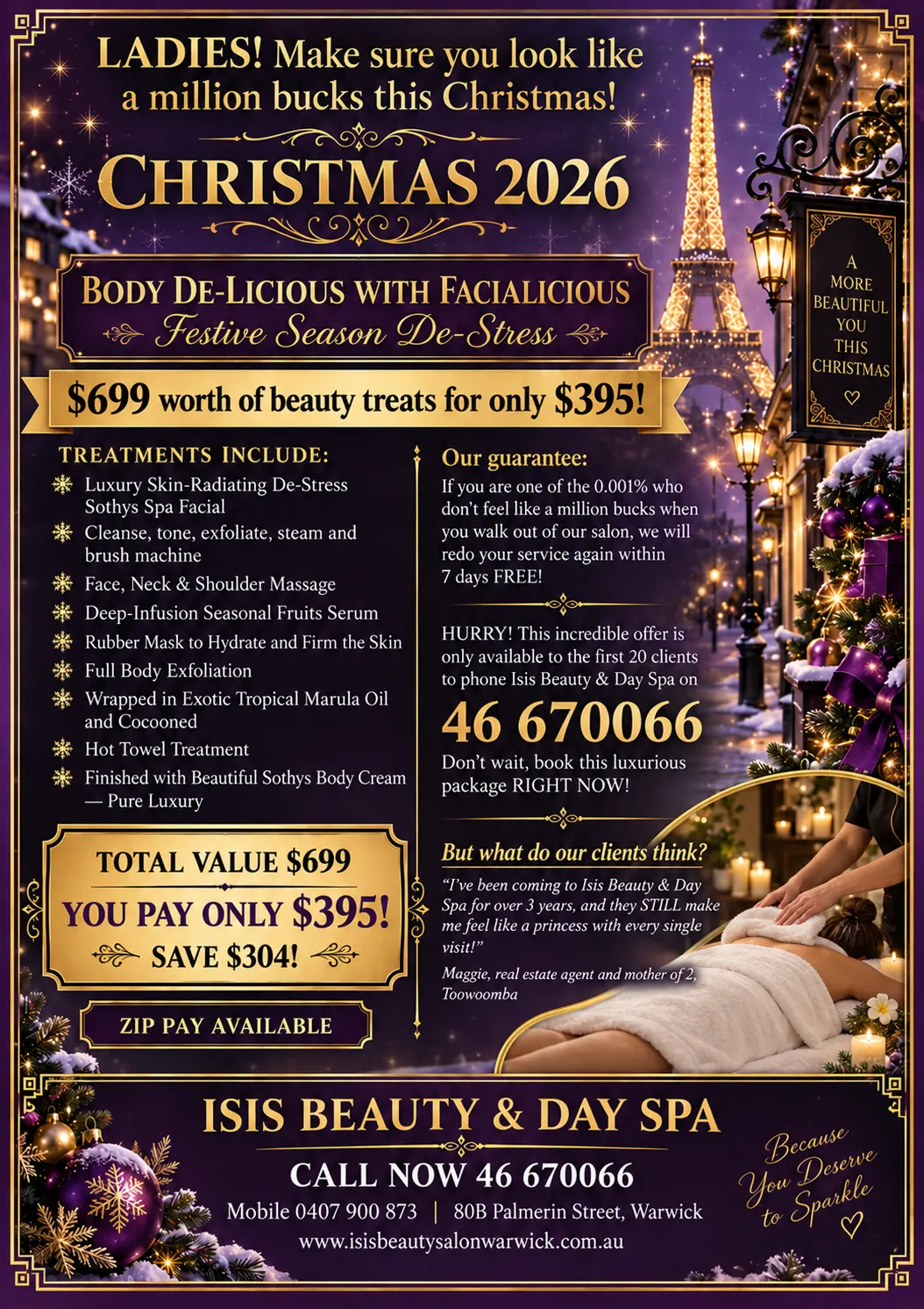 Body De-Licious & Facialicious Festive De-Stress Package